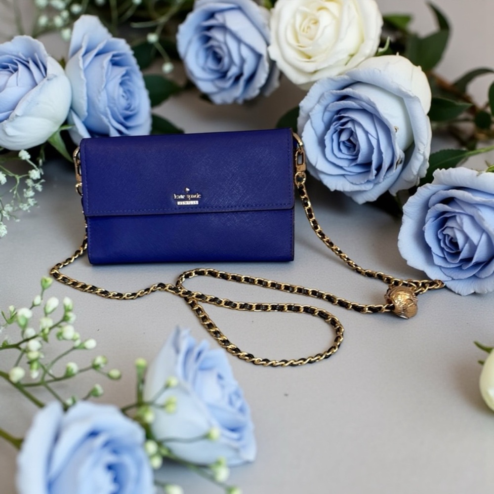 ♠️KATE SPADE♠️Nightlife Blue Cameron St Stormie Crossbody w/Unbranded Chain/EUC
